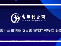 青年创业网第十三届创业项目招商路演推广资源对接大会