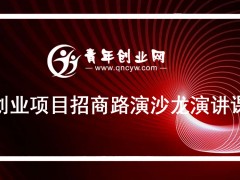 青年创业网8月24日举办创业项目路演沙龙演讲课