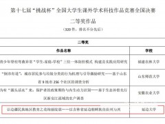 【延边大学】我校在第十七届“挑战杯”全国大学生课外学术科技作品竞赛中喜获佳绩