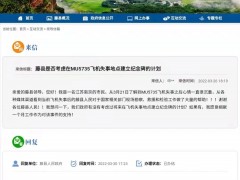 是否会在飞机失事地立纪念碑？藤县回应