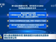 第九届全国服务农民 服务基层文化建设先进集体表彰名单公布