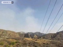 山西晋中太谷区发生山火 灭火工作进行中