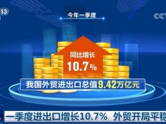 一季度进出口增长10.7% 外贸开局平稳
