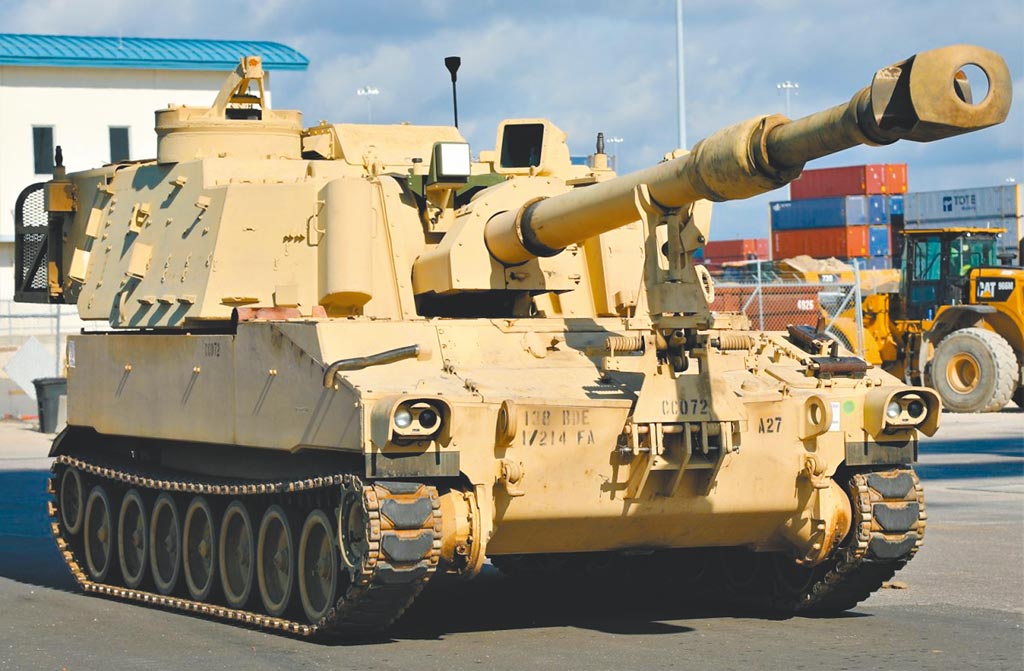 M109A6自行火炮 图源：台“中时新闻网”