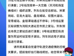 配合疫情防控 武汉这些地铁站暂时封闭