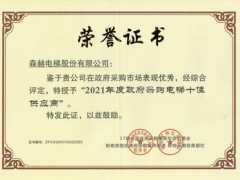 七度蝉联 - 森赫电梯荣膺“全国政府采购电梯十佳供应商”