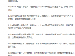 西城区关于对未按要求履行疫情防控主体责任企业的通报