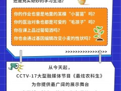 叮！您有一封来自CCTV-17《最炫农科生》的邀请函，请尽快查收！