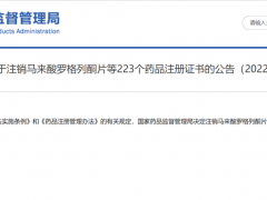 223个药品被注销，包含眼药水、维生素C等常用药