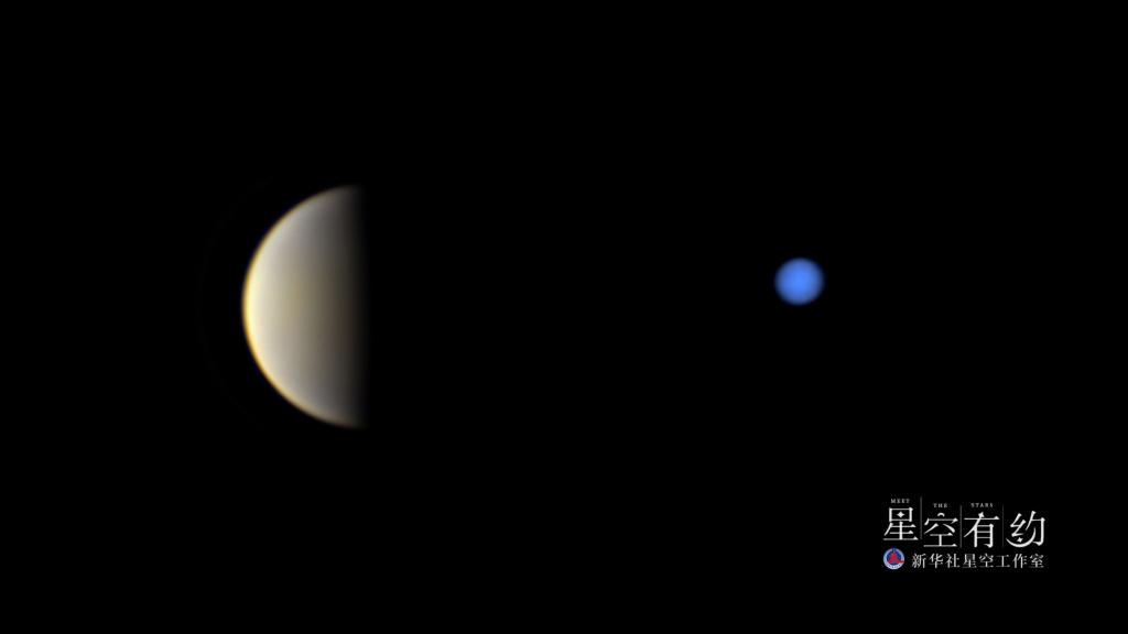 这是广东省天文爱好者周志伟拍摄的金星、海王星特写(拼版)。(本人供图)