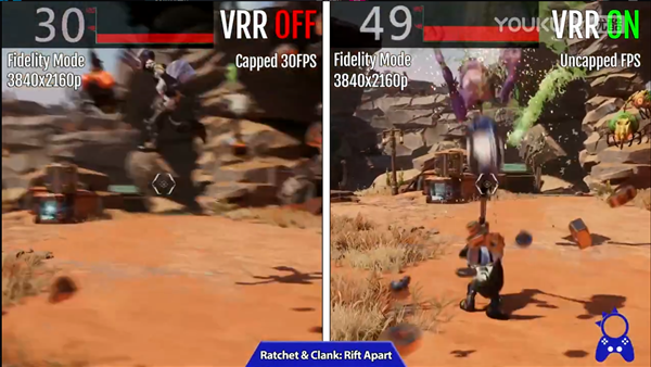 PS5“可变更新率”帧数对比 蜘蛛侠迈尔斯提升显著