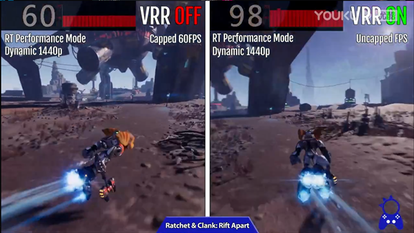 PS5“可变更新率”帧数对比 蜘蛛侠迈尔斯提升显著