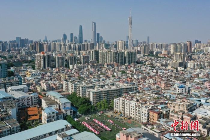 资料图:广州市海珠区(无人机照片)。 中新社记者 陈骥旻 摄