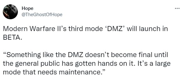 网传《使命召唤:现代战争2》含类塔科夫玩法