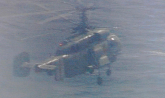 台防务部门发布的解放军卡-28反潜直升机资料图