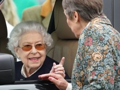 英国女王伊丽莎白二世公开露面皇家温莎马展