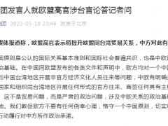 中国驻欧盟使团发言人：敦促欧方不要有任何侥幸心理，恪守一个中国原则