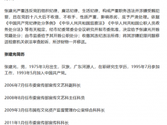 惠州博罗原县委常委、宣传部部长张建光严重违纪违法被双开