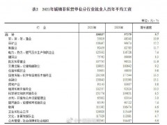 2021年平均工资数据发布：这三个行业排前三，IT业最高