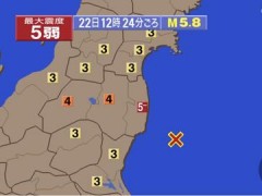 日媒：茨城县近海5.8级地震后，福岛第一核电站等核辐射读数未现异常