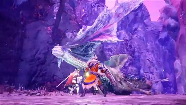 《怪物猎人:崛起 曙光》战斗演示 激战熔翁龙/千刃龙