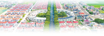 浙江省杭州市萧山区梅林村俯瞰。图片