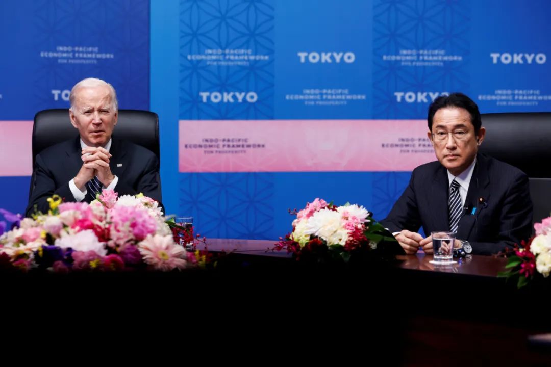 ▲当地时间2022年5月23日,日本东京,美国总统拜登正式宣布启动“印太经济框架”。图/IC photo