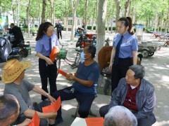 山东高青：向老年人开展反诈宣传
