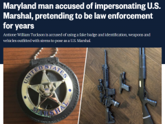 长达15年！美国一男子冒充警察，终因假“警犬”露破绽被捕