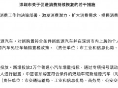 多地推出汽车消费刺激政策 深圳打响一线城市“第一枪”