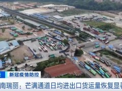 云南瑞丽加快推进口岸功能恢复 芒满通道日均进出口货运量恢复显著