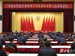 中国共产党甘肃省第十四届委员会第一次全体会议举行，尹弘当选为省委书记，任振鹤王嘉毅当选为省委副书记