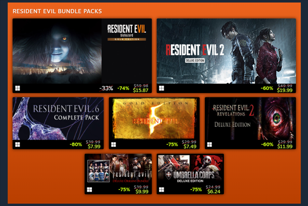 Steam《生化》系列特惠!生化8、生化3RE迎新史低