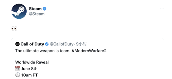 COD回归Steam?《使命召唤19》官方宣传片被Steam转发