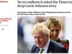 英媒爆料约翰逊夫妇丑闻文章被撤稿？英首相府证实就此事“联系过”