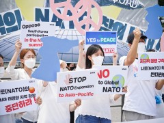 韩国民众抗议尹锡悦出席北约峰会 谴责北约向亚太扩张