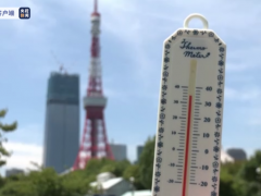 百年一遇高温天持续袭击日本东京 最新民调称首相支持率一周跌5%