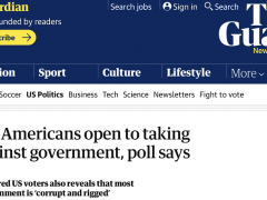 美民调：28%受访美国人认为可能“很快就需要拿起武器反抗白宫”
