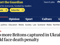 英媒：又有两名被俘英国人被指控作为雇佣兵为乌而战，可能面临死刑