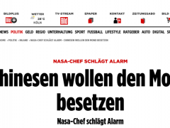 NASA局长声称小心“中国占领月球”，中方此前批美才是最大威胁
