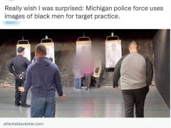 美国一警察局用非裔照片当枪靶练习引争议 警方致歉