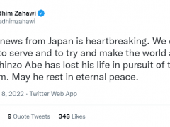 英国新财政大臣悼念安倍 闹出大乌龙