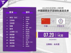 加油！东亚杯中国女足首发阵容出炉